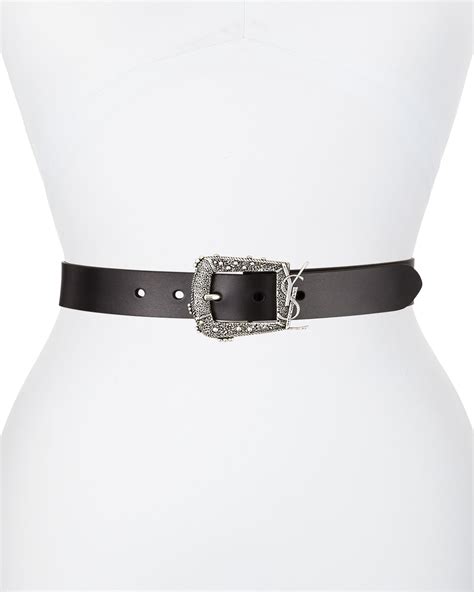 ysl charm belt|YSL buckle belt.